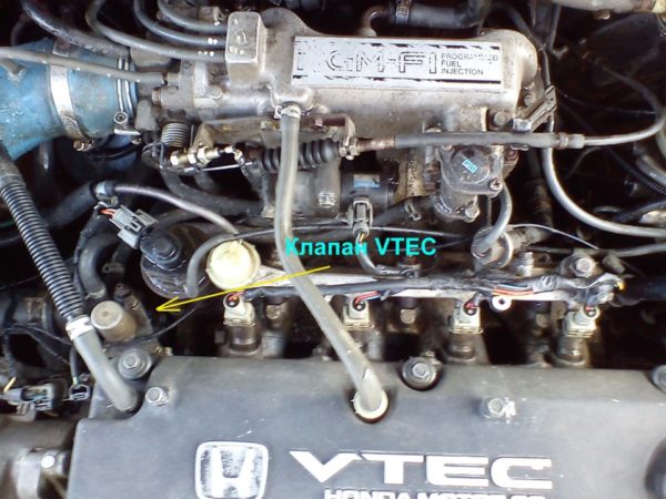 Клапан VTEC, расположение